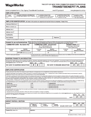 New York Commuter Benefits Program Enrollment Form