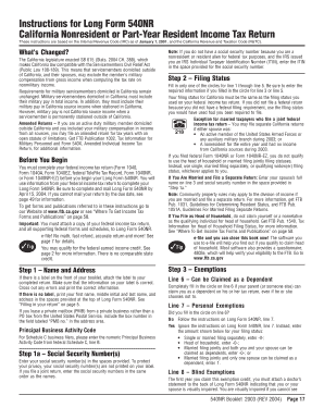 California Nonresident Income Tax Return