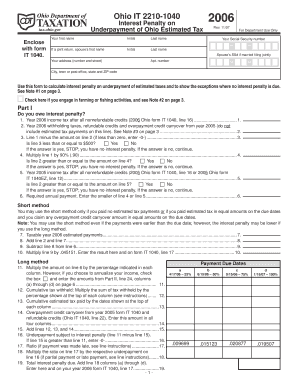 Ohio IT 2210-1040 Form
