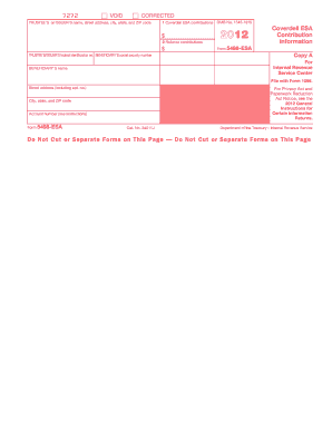 Form 5498-ESA 2012
