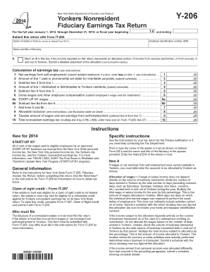 New York State Fiduciary Earnings Tax Return