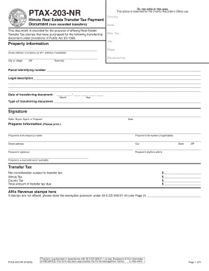 Illinois Real Estate Transfer Tax Payment Form