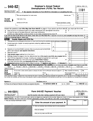 Form 940-EZ Unemployment Tax Return