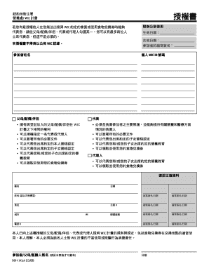 New York WIC Program Authorization Form