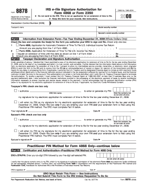 IRS Form 8878 Signature Authorization