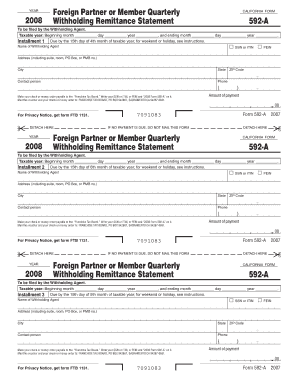 California Form 592-A