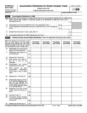 Schedule J Accumulation Distribution for Complex Trusts