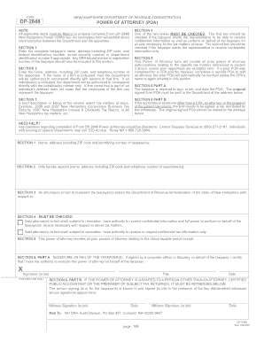 New Hampshire Power of Attorney Form DP-2848