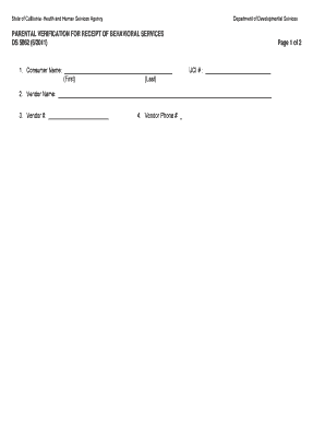 Parental Verification for Receipt of Behavioral Services