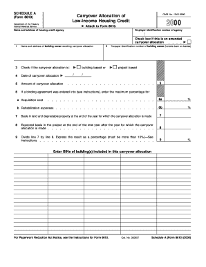 Schedule A Form 8610