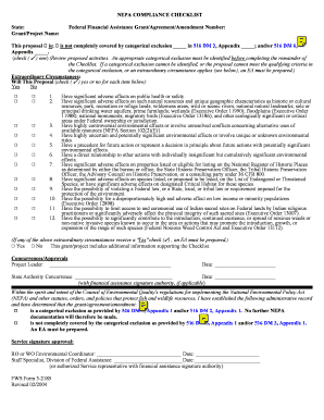 NEPA Compliance Checklist