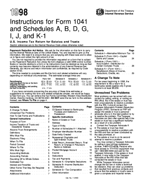 Form 1041 Instructions