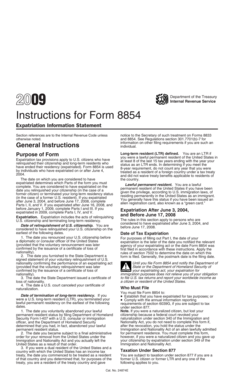 Instructions for Form 8854