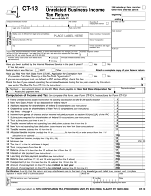 New York State Corporation Tax Return Form CT-13
