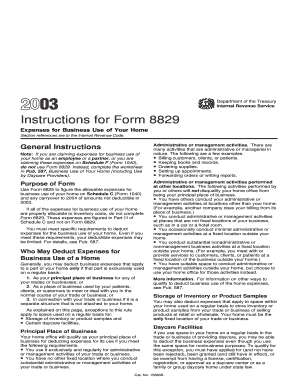 Instructions for Form 8829