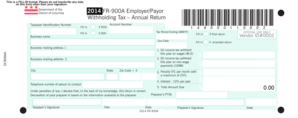 DC 2014 FR-900A Employer Withholding Tax Return