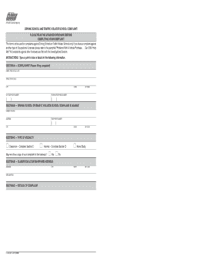 California Driving School Complaint Form