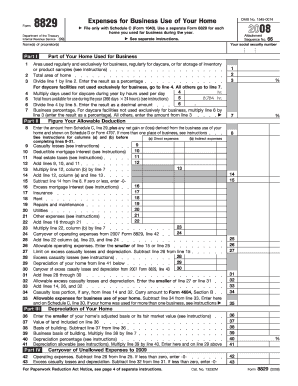 IRS Form 8829 Business Use of Home