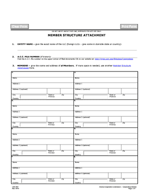 Arizona LLC Member Structure Attachment