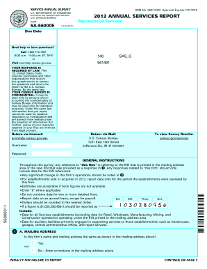US Census Bureau Annual Services Report