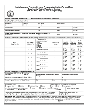 Virginia Health Insurance Premium Payment Program Application