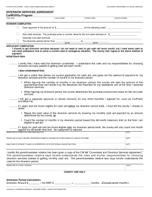 California Diversion Services Agreement