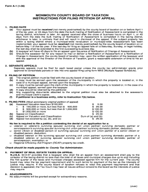 New Jersey Property Tax Appeal Form