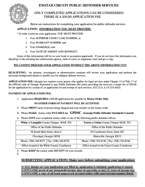 Georgia Public Defender Application