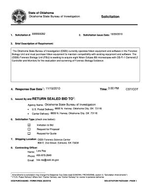Oklahoma Solicitation Package