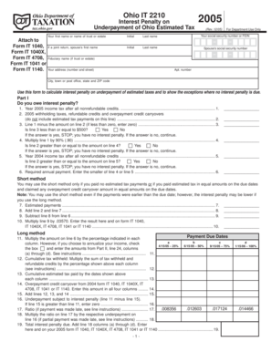 Ohio IT 2210 Interest Penalty Form