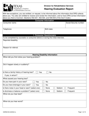 Hearing Evaluation Report