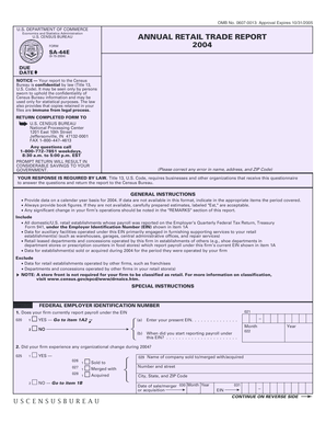 US Census Bureau Annual Retail Trade Report