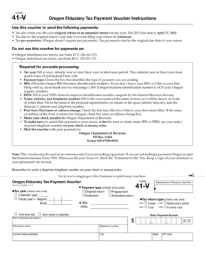 Oregon Fiduciary Tax Payment Voucher