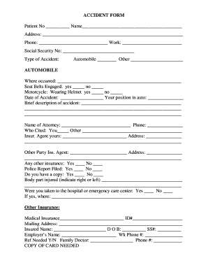 Accident Form