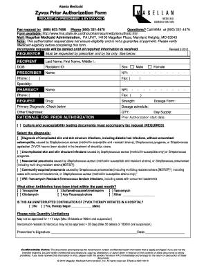 Alaska Medicaid Zyvox Prior Authorization Form