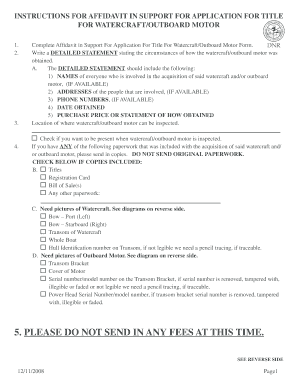 Affidavit for child passport - affidavit in support for application for title for watercraft outboard motor