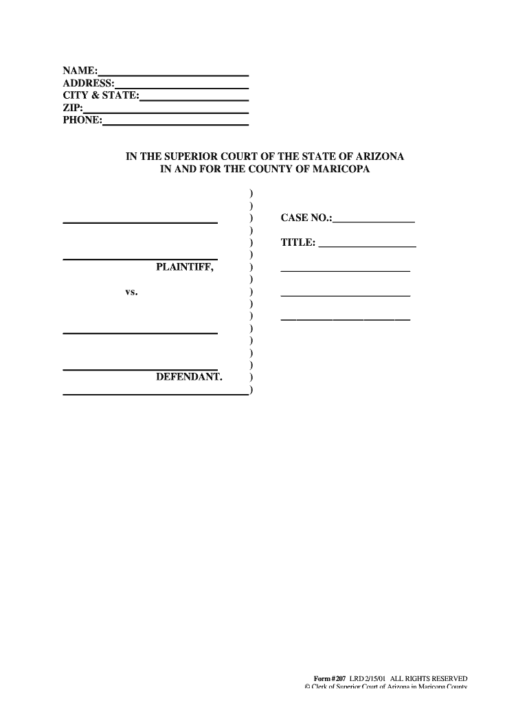 Blank Motion Maricopa County 21-21 - Fill and Sign Printable Within Blank Legal Document Template