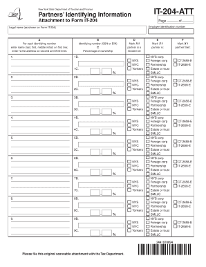 New York State IT-204-ATT Form