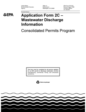 EPA Form 3510-2C Wastewater Discharge Application