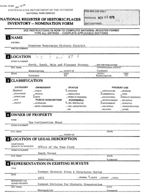 National Register of Historic Places Nomination Form
