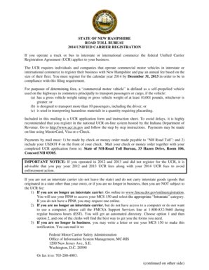 2014 Unified Carrier Registration Form