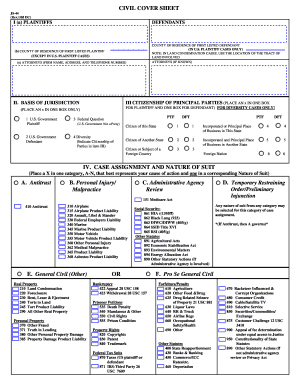Civil Cover Sheet JS-44