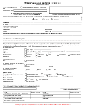 Medical Examination Form for Employees