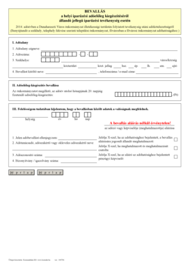 Hungarian Local Business Tax Declaration