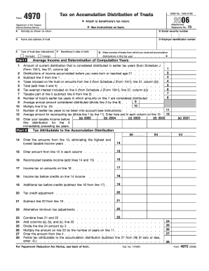 Form 4970 Tax on Accumulation Distribution of Trusts