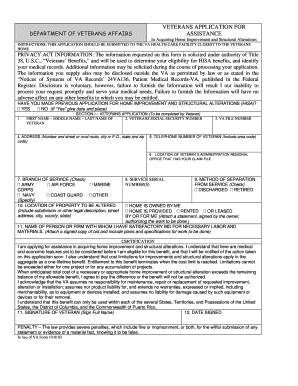 Veterans Home Improvement Assistance Application