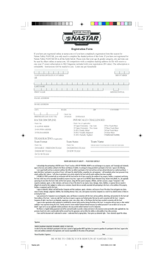 Nature Valley NASTAR Registration Form