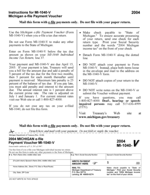 Michigan e-file Payment Voucher