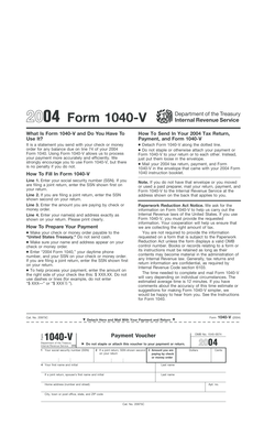 IRS Form 1040-V Payment Voucher