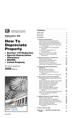IRS Publication 946 Depreciation Guide